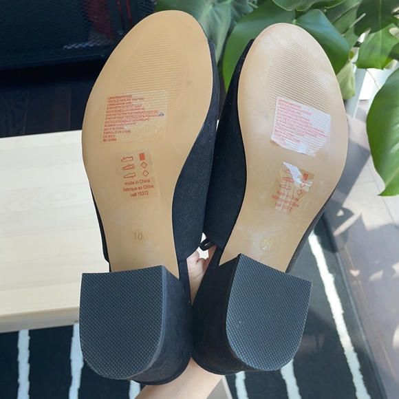 NWOT black suede Mules - Picture 3 of 5